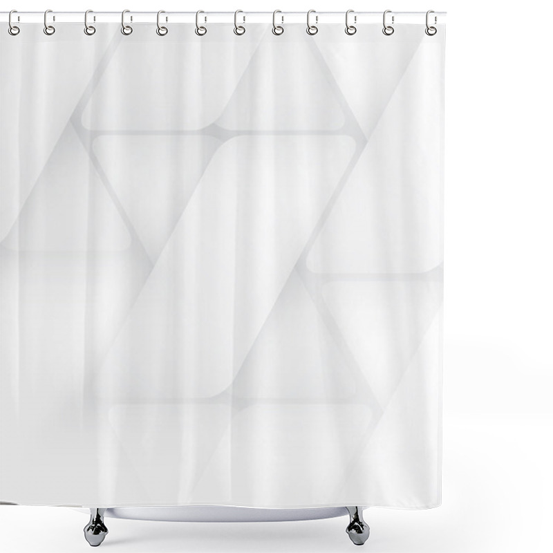 Personality  Vector Design With Triangles On The Grey Shower Curtains