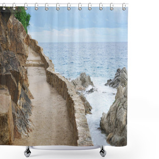 Personality  Dangerous Road On Cliff  Shower Curtains