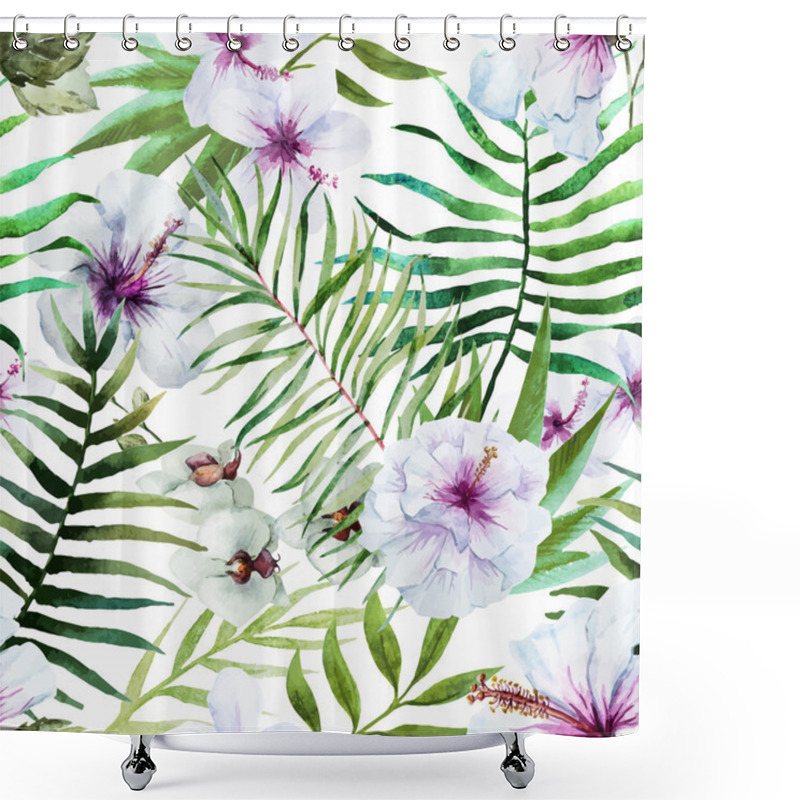 Personality  Tropical pattern shower curtains