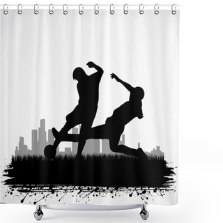 Personality  Football Shower Curtains