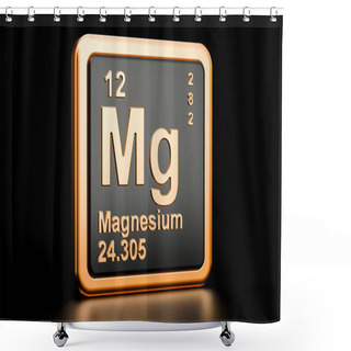 Personality  Magnesium Mg Chemical Element. 3D Rendering Shower Curtains