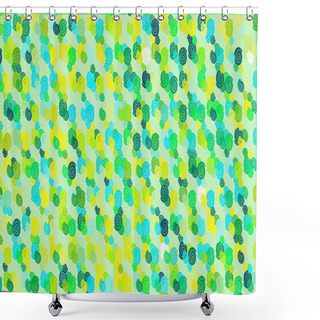 Personality  Light Blue, Yellow Vector Pattern With Lamp Shapes. Shower Curtains