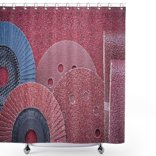 Personality  Rolled Abrasive Papers And Grinding Wheels Shower Curtains