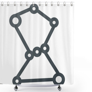 Personality  Astronomy Constellation Orion Icon In Filled Outline Style Shower Curtains