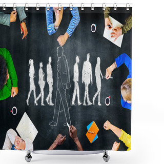 Personality  Standing Out From The Crowd Concept Shower Curtains