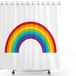 Personality  Cute Rainbow Isolated Icon Shower Curtains