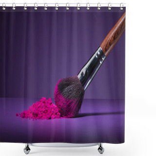 Personality  Brush And Face Powder Shower Curtains