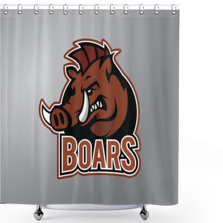 Personality  Boar Design Vector Illustration Shower Curtains