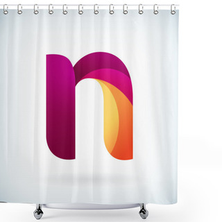 Personality  Modern Twisted Letter N Shower Curtains