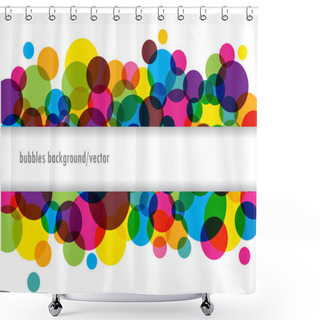 Personality  Abstract Vector Background With Colorful Bubbles Shower Curtains