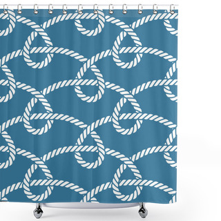 Personality  Seamless Nautical Rope Pattern Shower Curtains