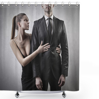 Personality  Elegant Couple At A Party Shower Curtains