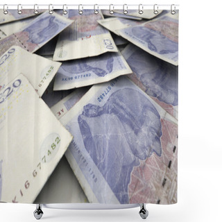 Personality  Scattered Banknote Pile Shower Curtains