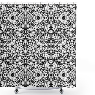 Personality  Intricate Lace Pattern Background Shower Curtains