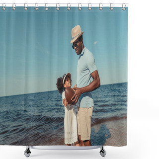 Personality  African American Father And Daughter Shower Curtains