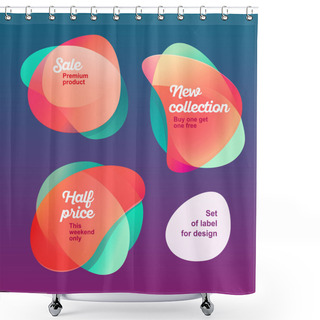 Personality  Color Labels For Design Shower Curtains