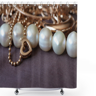 Personality  Jewelry Shower Curtains