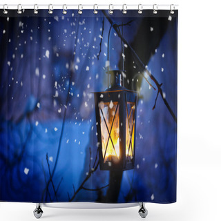 Personality  Christmas Lantern Shower Curtains