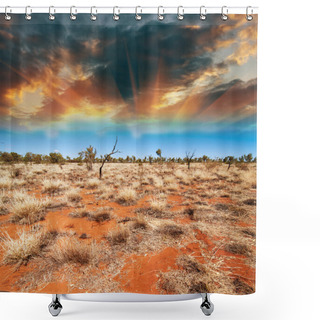 Personality  Australia, Outback Landscape Shower Curtains
