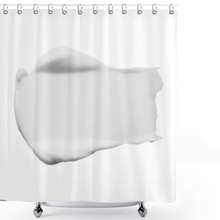 Personality  Smear Of Moisturizing Body Cream Skincare Isolated On White Shower Curtains