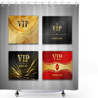 Personality  Small Vip Cards Design Set Shower Curtains