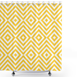Personality  Ethnic Tribal Zig Zag And Rhombus Seamless Pattern. Shower Curtains
