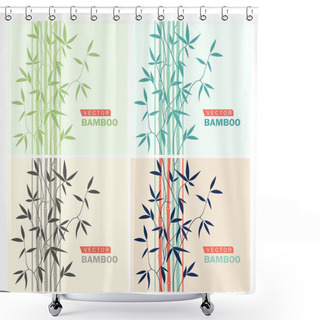 Personality   Bamboo,vector Illustration Shower Curtains