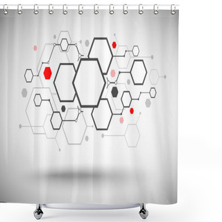 Personality  Abstract Background Of Cells B&r Shower Curtains