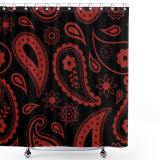 Personality  Seamless Paisley Background. Hand Drawn Vector Pattern. Shower Curtains