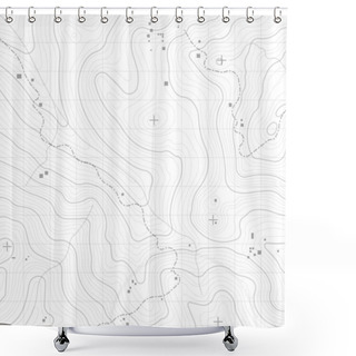 Personality  Topographic Background Shower Curtains