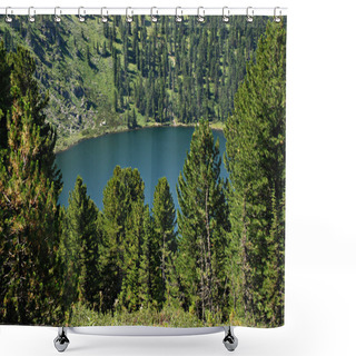 Personality  Mountain Lake Karacol, Altai, Russia Shower Curtains