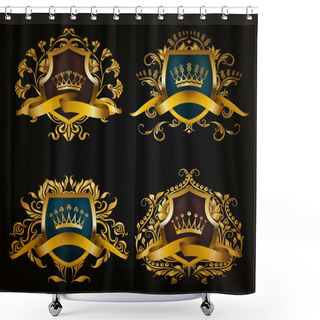 Personality  Monogram Logos Set Shower Curtains