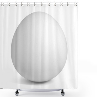 Personality  White Egg Shower Curtains