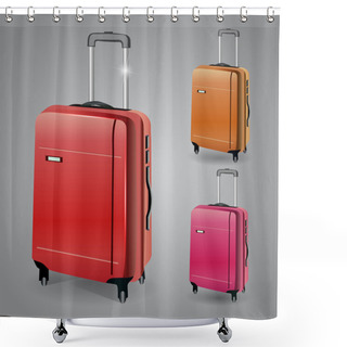 Personality  Vector Luggage Set, Vector Shower Curtains