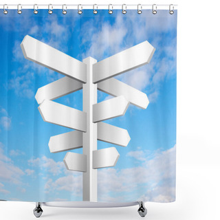 Personality  Blank Signpost Shower Curtains