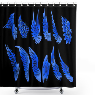 Personality  Golden Wings Shower Curtains