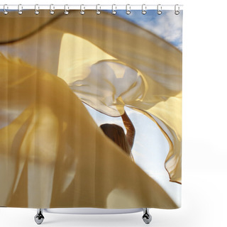 Personality  Wind And Girl Shower Curtains