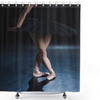 Personality  Ballet Dancer In Pointe Shoes Shower Curtains