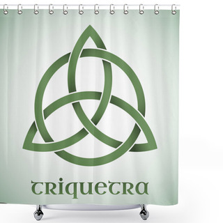 Personality  Triquetra Symbol With Gradients Shower Curtains