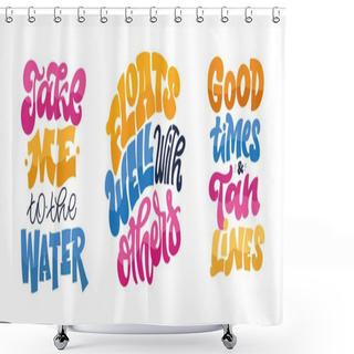 Personality  Lettering Quote. Hand Drawn Doodle Lettering Art Postcard, T-shirt Design.100% Vector Image Shower Curtains