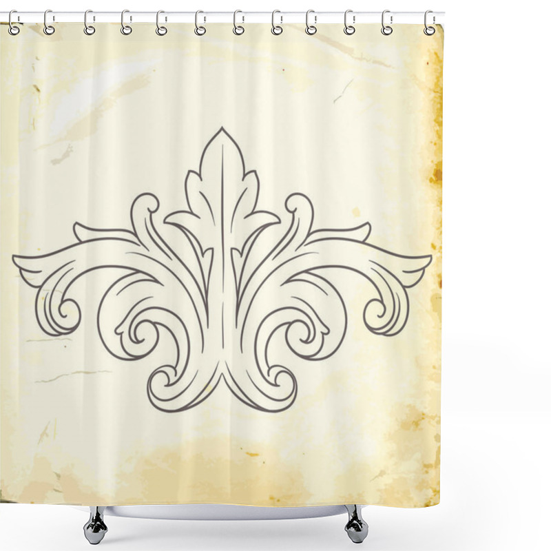 Personality  Vector Baroque Of Vintage Elements For Design.  Shower Curtains