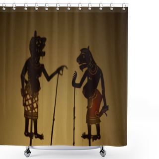 Personality  Traditional South Of Thailand Shadow Puppet Show Shower Curtains