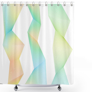 Personality  Design Element Many Broken Lines Structure Effect07 Shower Curtains