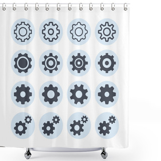 Personality  Setting Icons Shower Curtains