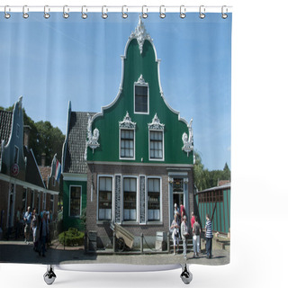 Personality  Old Wooden House In Open Air Museum Shower Curtains