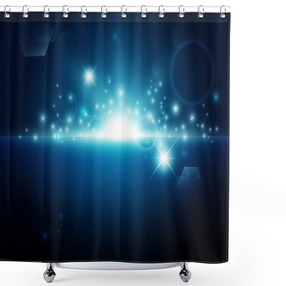 Personality  Abstract Bright Blue Background Shower Curtains