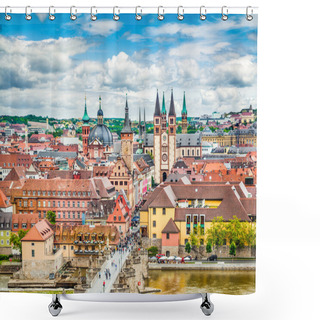 Personality  Historic City Of Würzburg, Franconia, Bavaria, Germany Shower Curtains