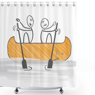 Personality  Conflict - Opposite Directions Shower Curtains