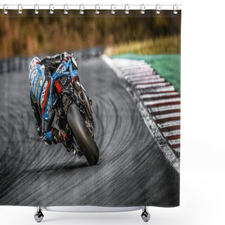 Personality  Oschersleben, Germany, June 09, 2019:racing Superbike Compete To FIM Endurance World Championship 2019 Shower Curtains