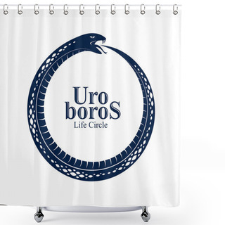 Personality  Ouroboros Snake In A Shape Of Circle, Endless Cycle Of Life And  Shower Curtains